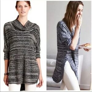 Anthropologie Field Flower Marled Cowl Neck Knit Sweater Small